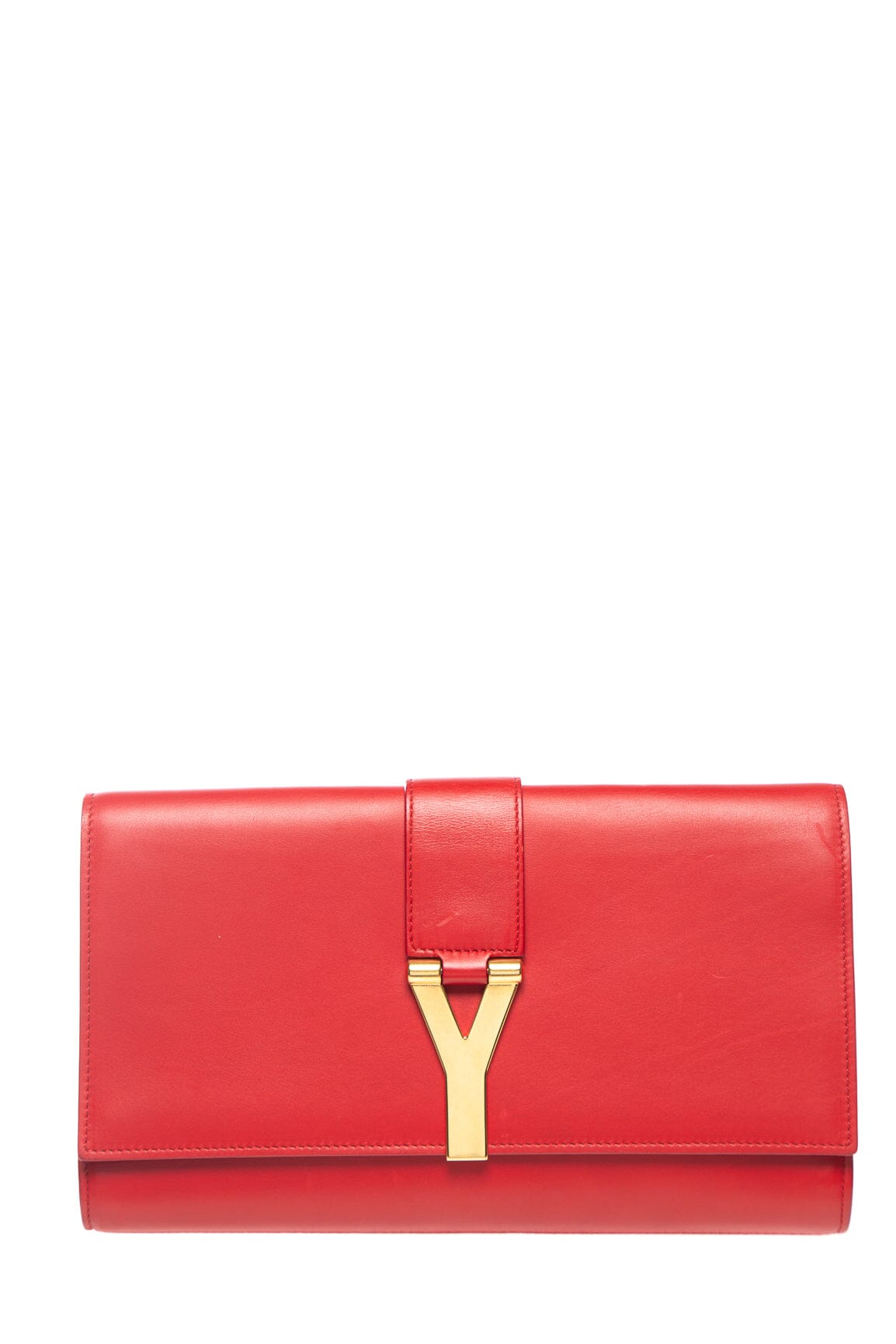 Saint Laurent Red Gold Clutch