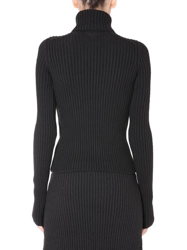 Bottega Veneta Women's Slim Fit Roll Turtleneck Black