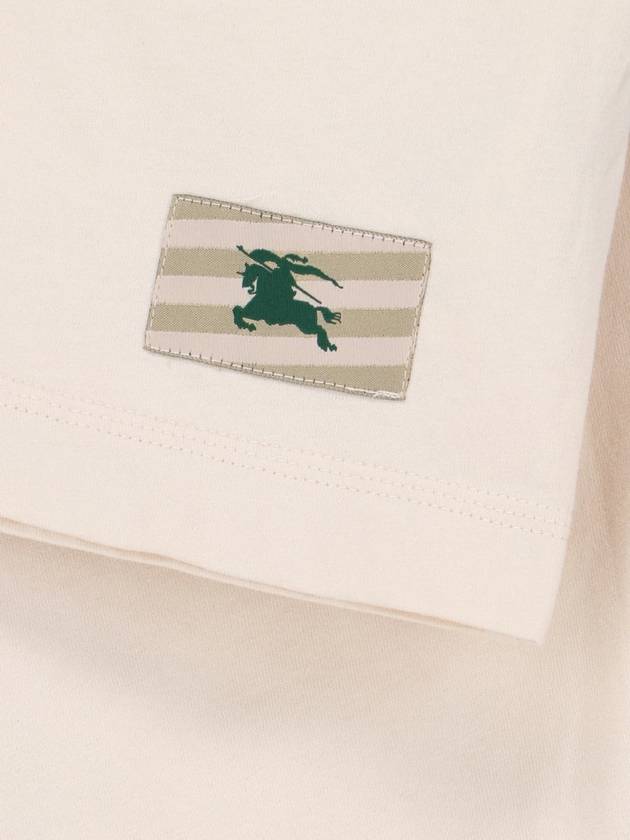 Burberry Cotton Short Sleeve T-Shirt Ivory