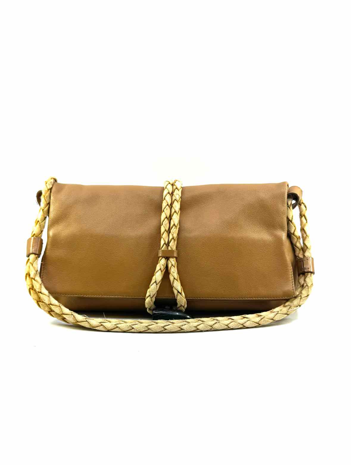 BURBERRY Tan Leather Shoulder Bag