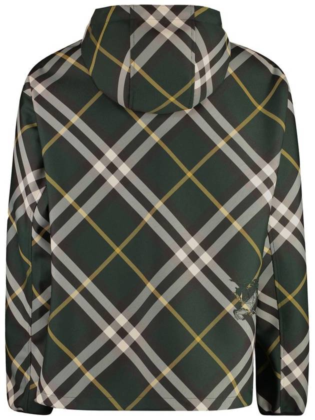 Burberry Check Pattern Hoodie Zip-Up Ivy