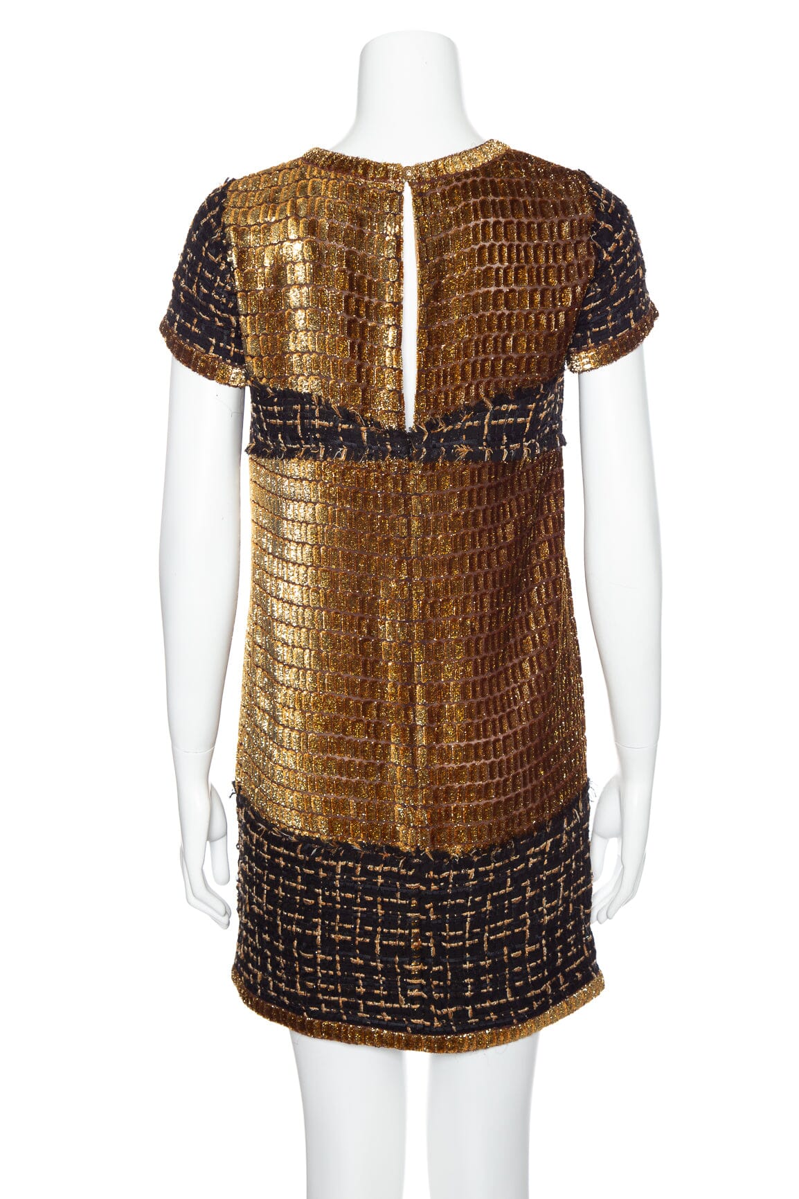 Chanel Black and Gold 2011 Resort Runway Dress SZ 38