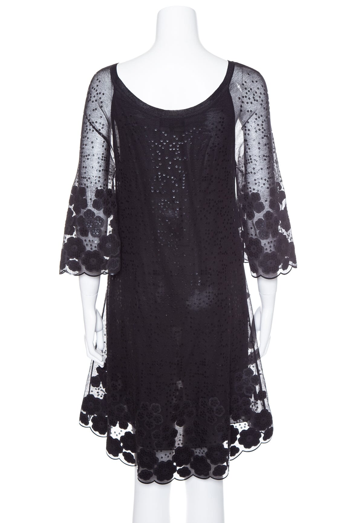 Chanel 2017 Black Mesh and Lace Motif Dress SZ 38 NWT