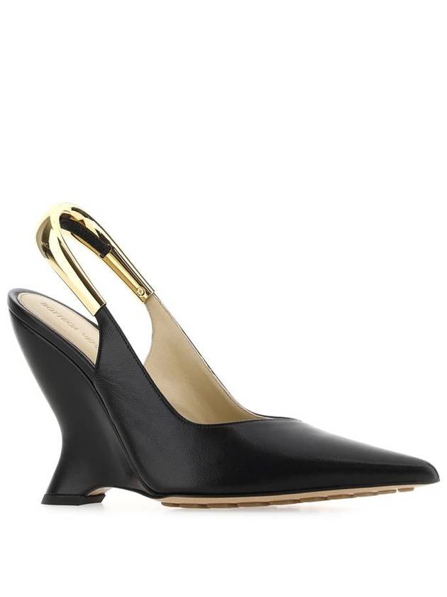 Bottega Veneta Punta Lambskin Slingback Heel Black