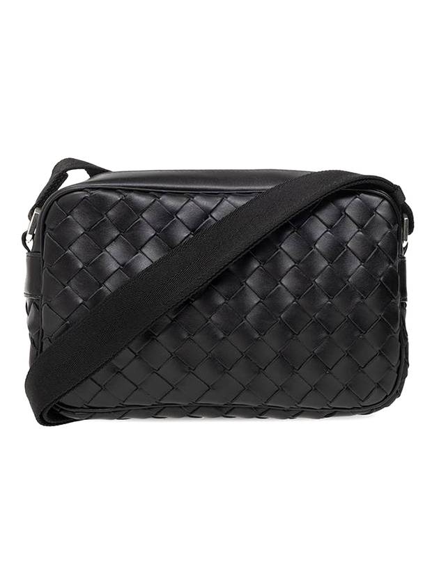 Bottega Veneta Classic Intrecciato Small Camera Cross Bag Black