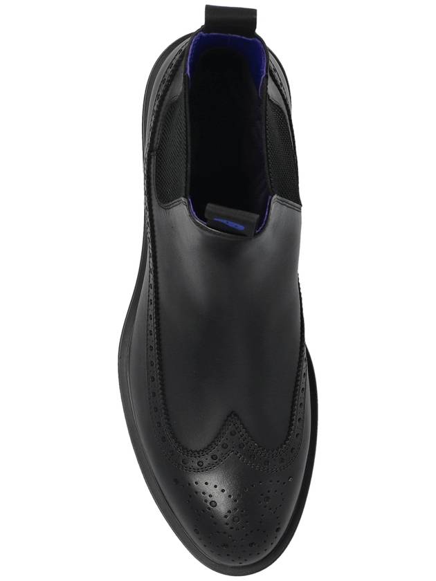 Burberry Burberry Leather Ankle Boots, Men's, Black