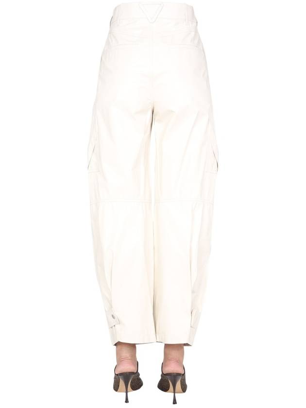 Bottega Veneta Calfskin Cargo Pants White