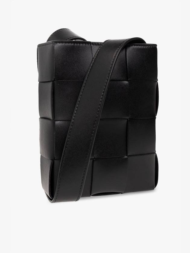 Bottega Veneta Cassette Intrecciato Mini Cross Bag Black