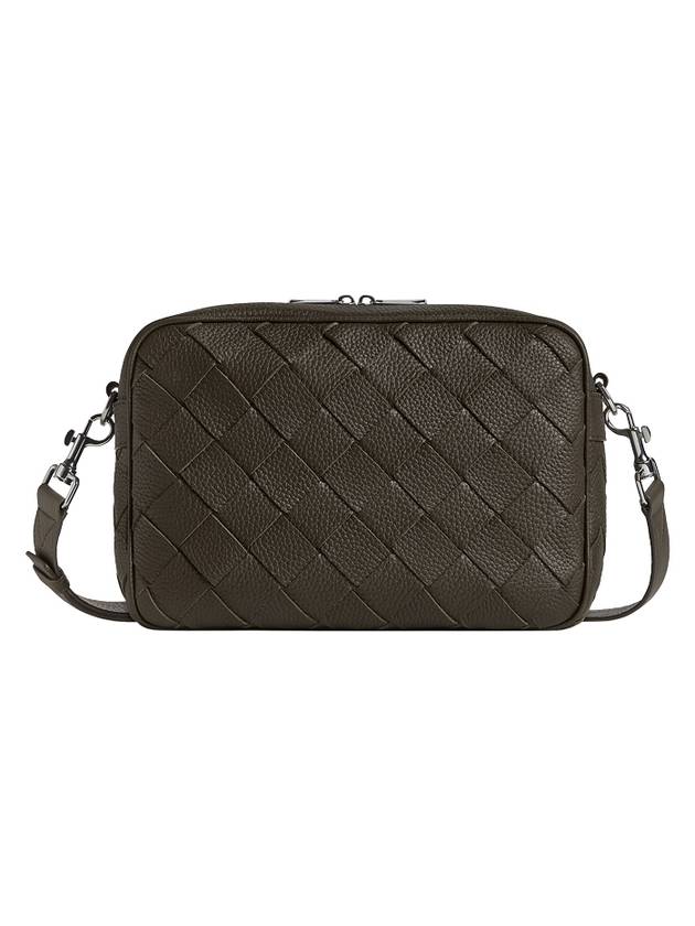 Bottega Veneta Intrecciato Medium Camera Cross Bag Khaki