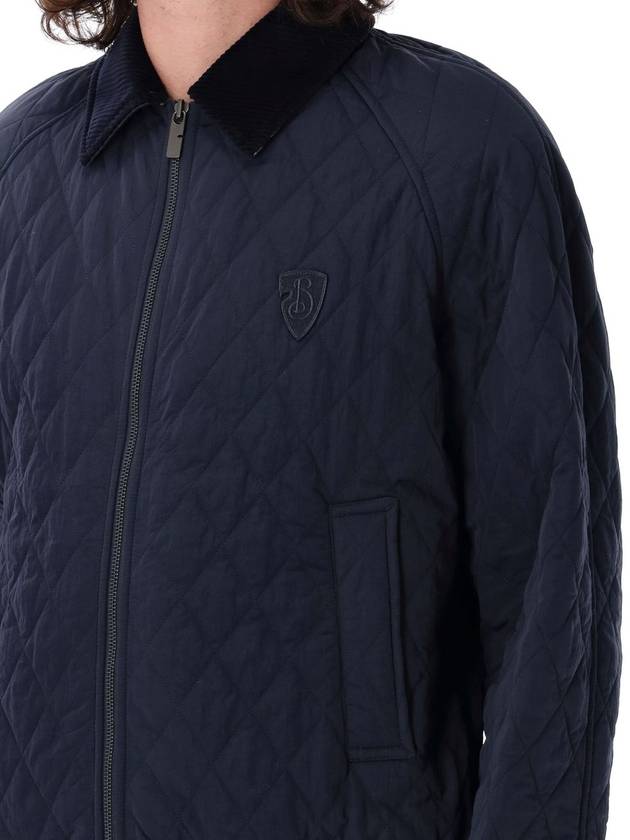 Burberry Corduroy Collar Quilted Nylon Jacket Navy