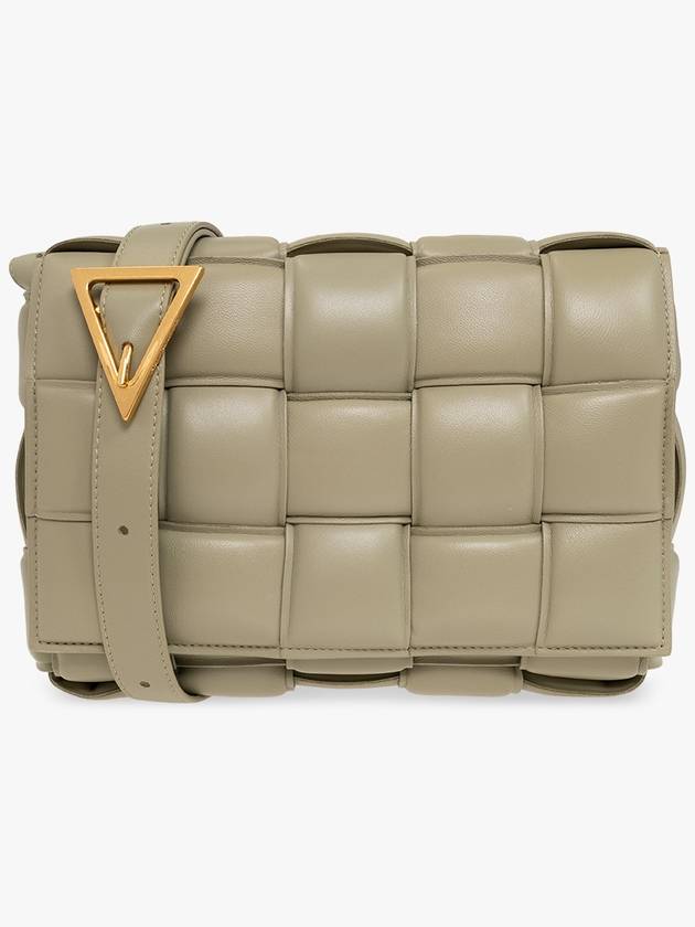 Bottega Veneta Gold Padded Cassette Cross Bag Travertine
