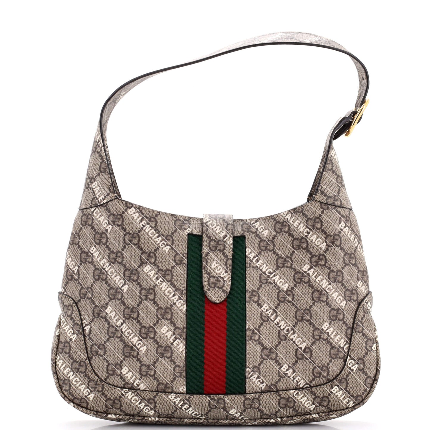 x Balenciaga The Hacker Project Jackie 1961 Hobo GG Coated Canvas Small