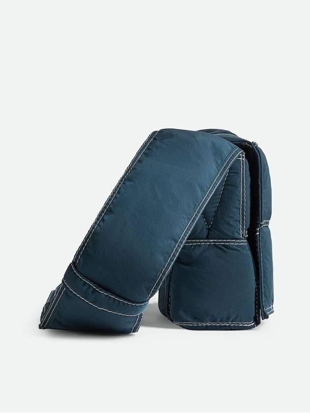 Bottega Veneta Small padded tech cassette crossbody bag deep blue white