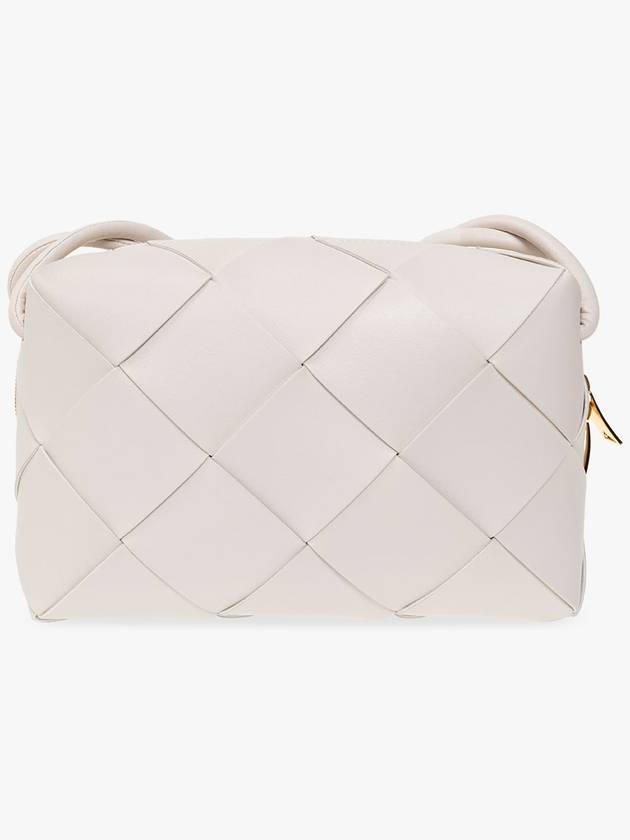 Bottega Veneta Cassette Intrecciato Small Cross Bag White