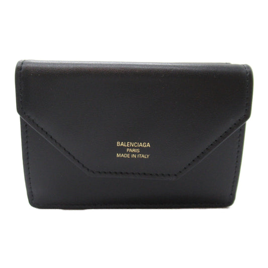 Balenciaga  Leather Middle Wallet (Tri-Fold)