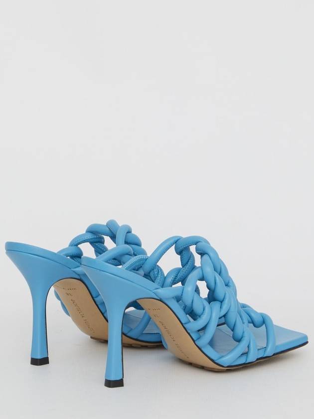 Bottega Veneta Stretch Twist Sandals Heel Blue