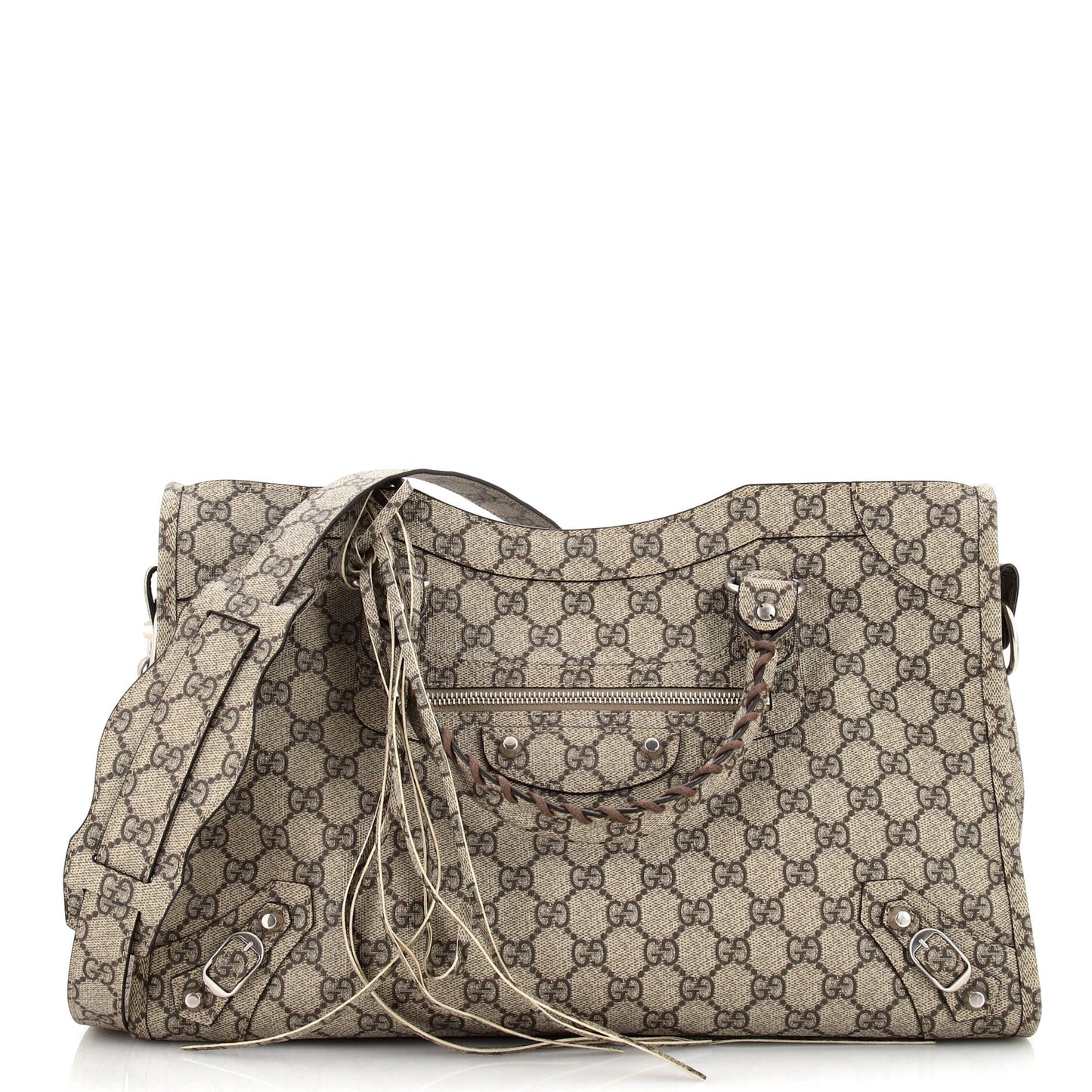 x Balenciaga The Hacker Project Neo Classic City Bag GG Coated Canvas Medium