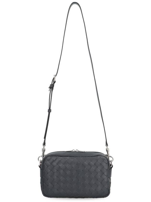 Bottega Veneta Intrecciato Camera Small Cross Bag Grey