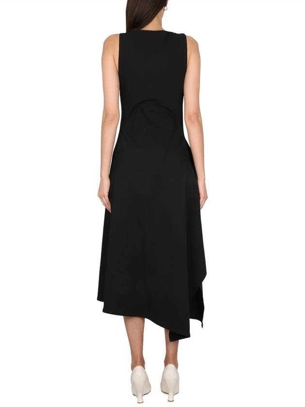 Bottega Veneta Midi Dress 743355V2T30 1000 BLACK