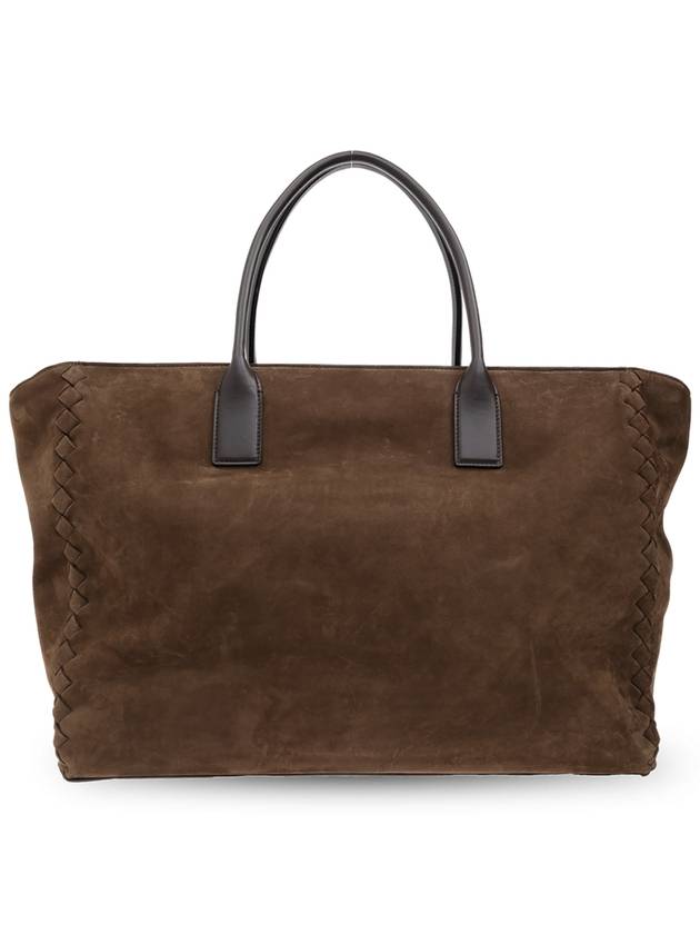 Bottega Veneta Bottega Veneta Suede Shopper Bag, Men's, Brown