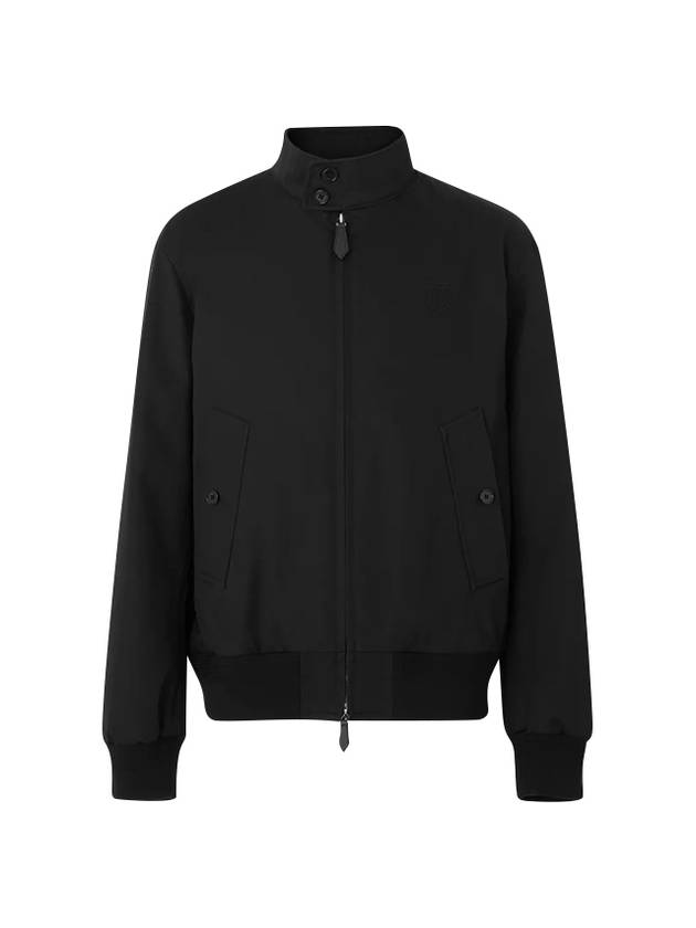 Burberry Men's Monogram Motif Cotton Harrington Zip-Up Jacket Black