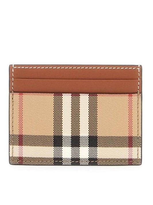 Burberry Check Card Wallet Beige