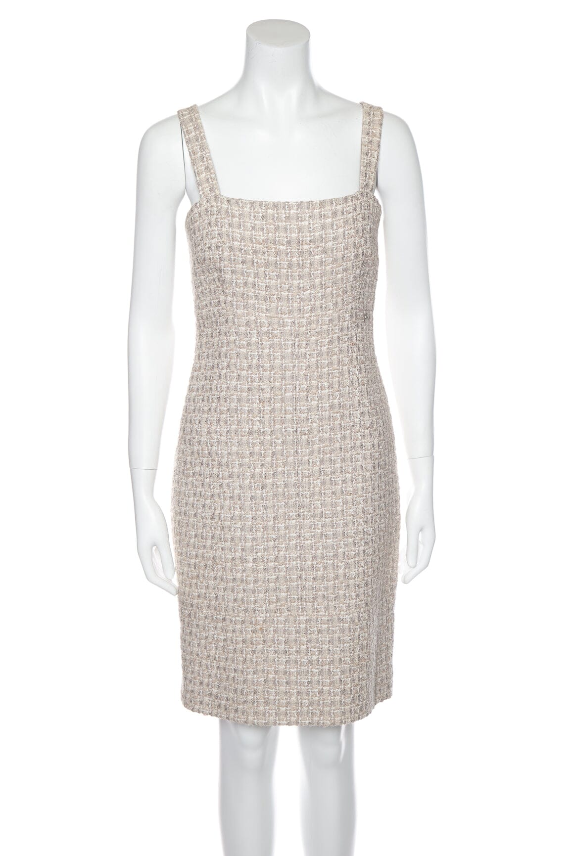 Chanel 2013 Grey Tweed Jacket and Dress Set SZ 38