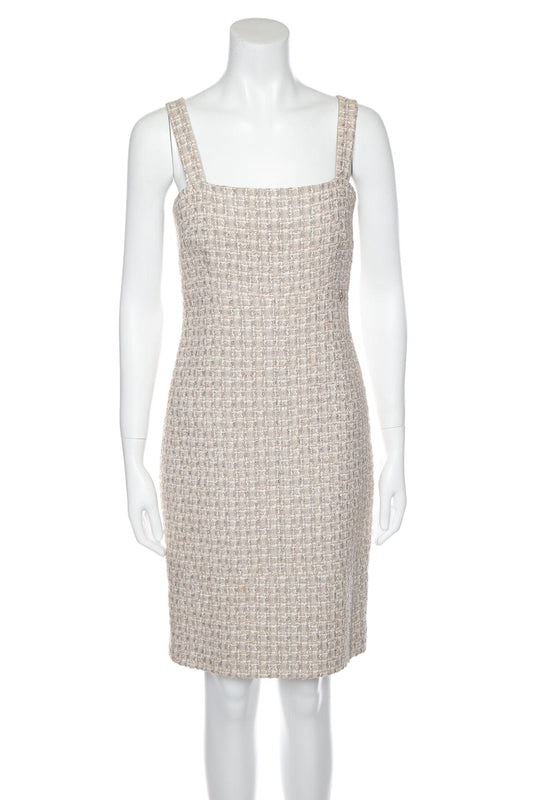 Chanel 2013 Grey Tweed Jacket and Dress Set SZ 38