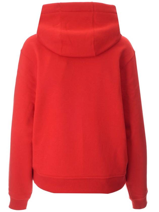 Burberry Women's Logo Print Cotton Hoodie Red
