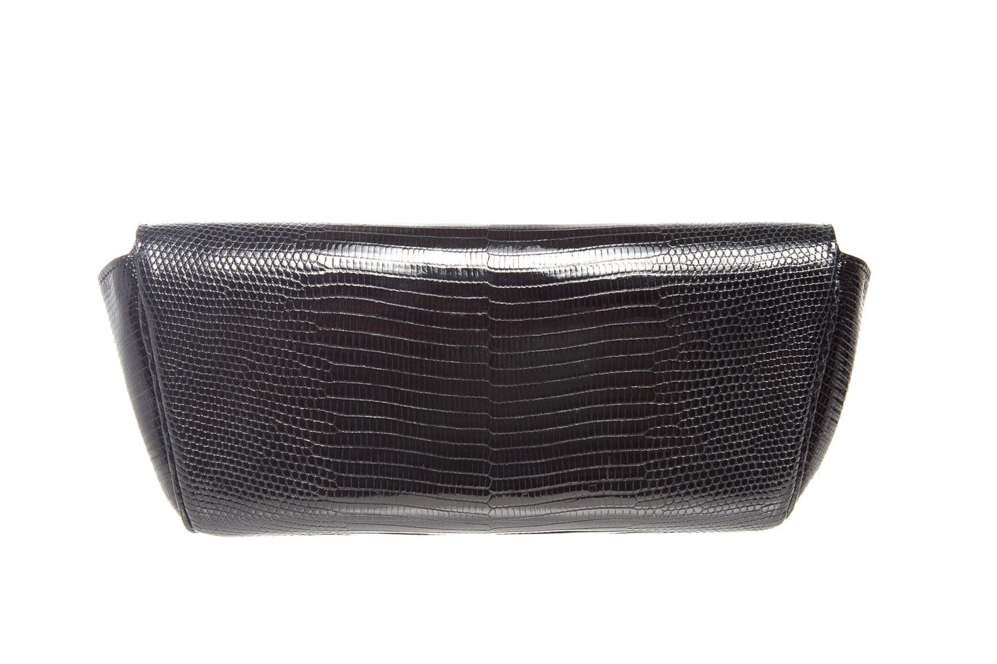 Celine Black Lizard Maillon Triomphe Clutch