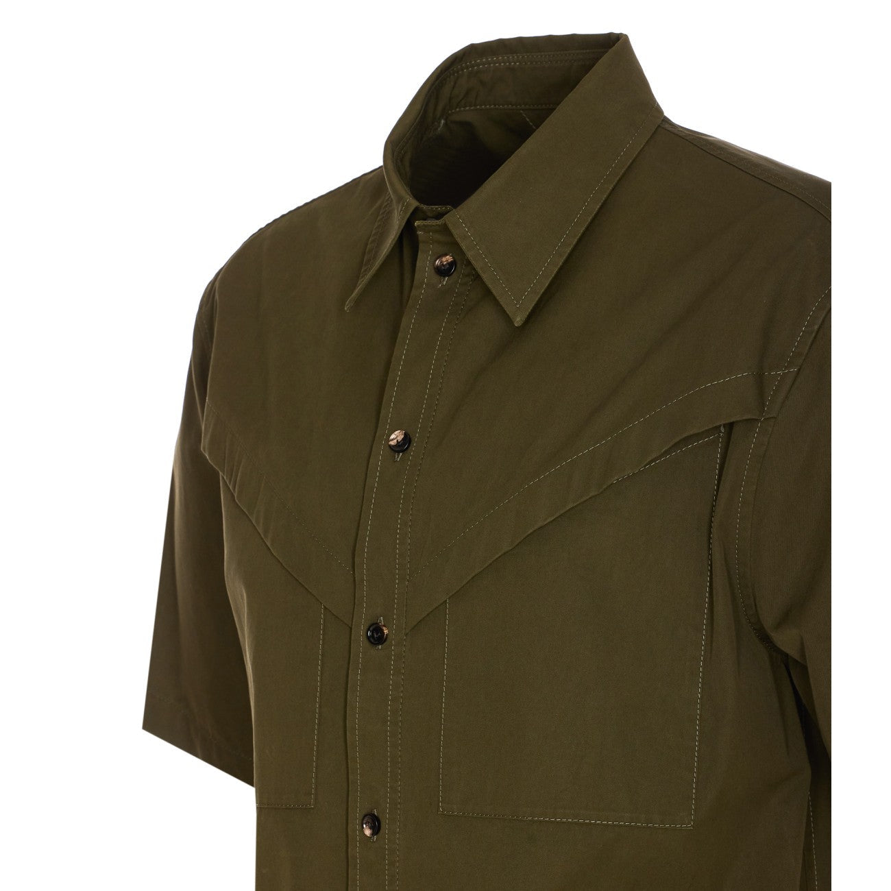 Bottega Veneta Men Cotton Twill Shirt