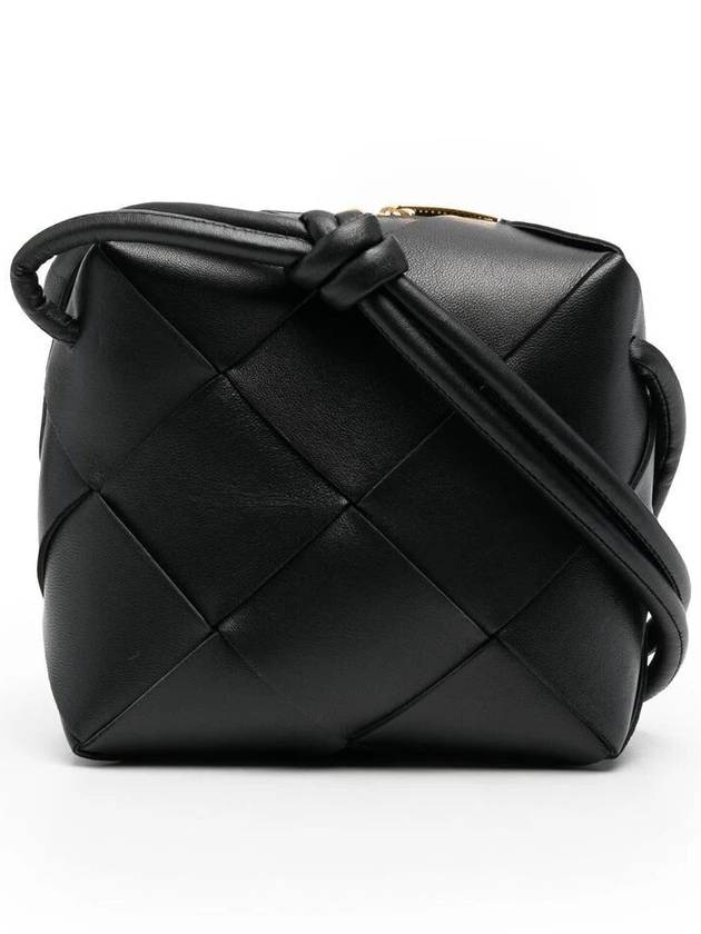 Bottega Veneta Cassette Intrecciato Mini Shoulder Bag Black