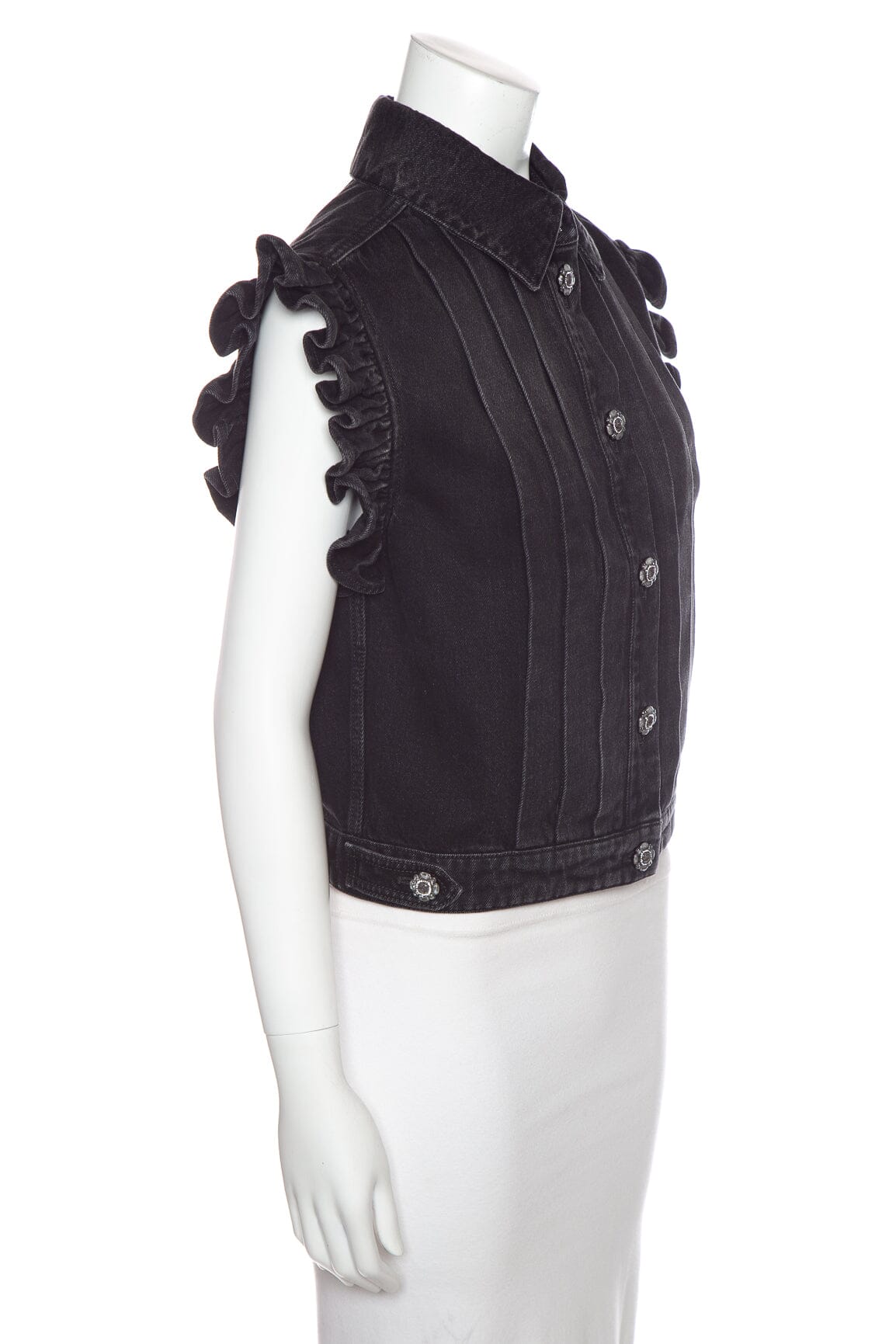 Chanel F/W 2024 Black Denim Vest SZ 38 NWT
