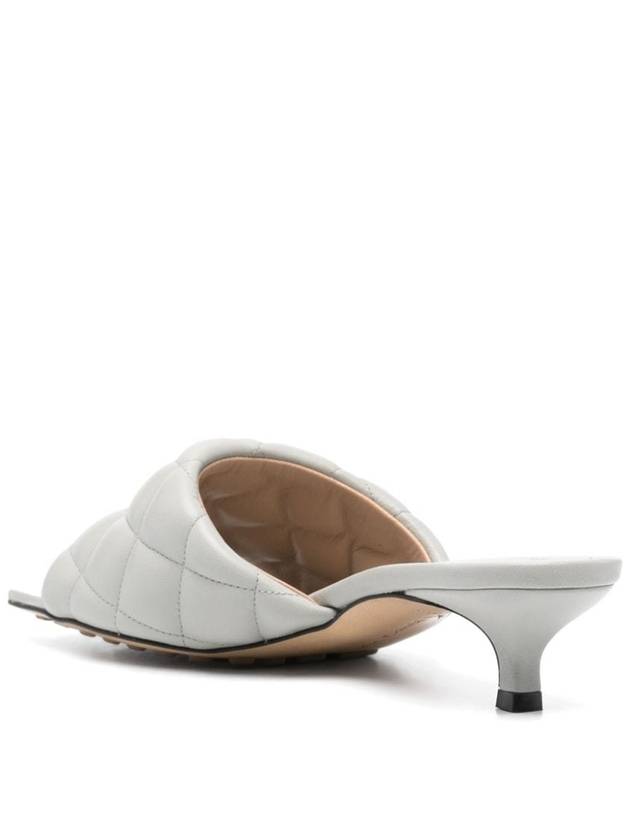 Bottega Veneta Padded Leather Mule Light Grey