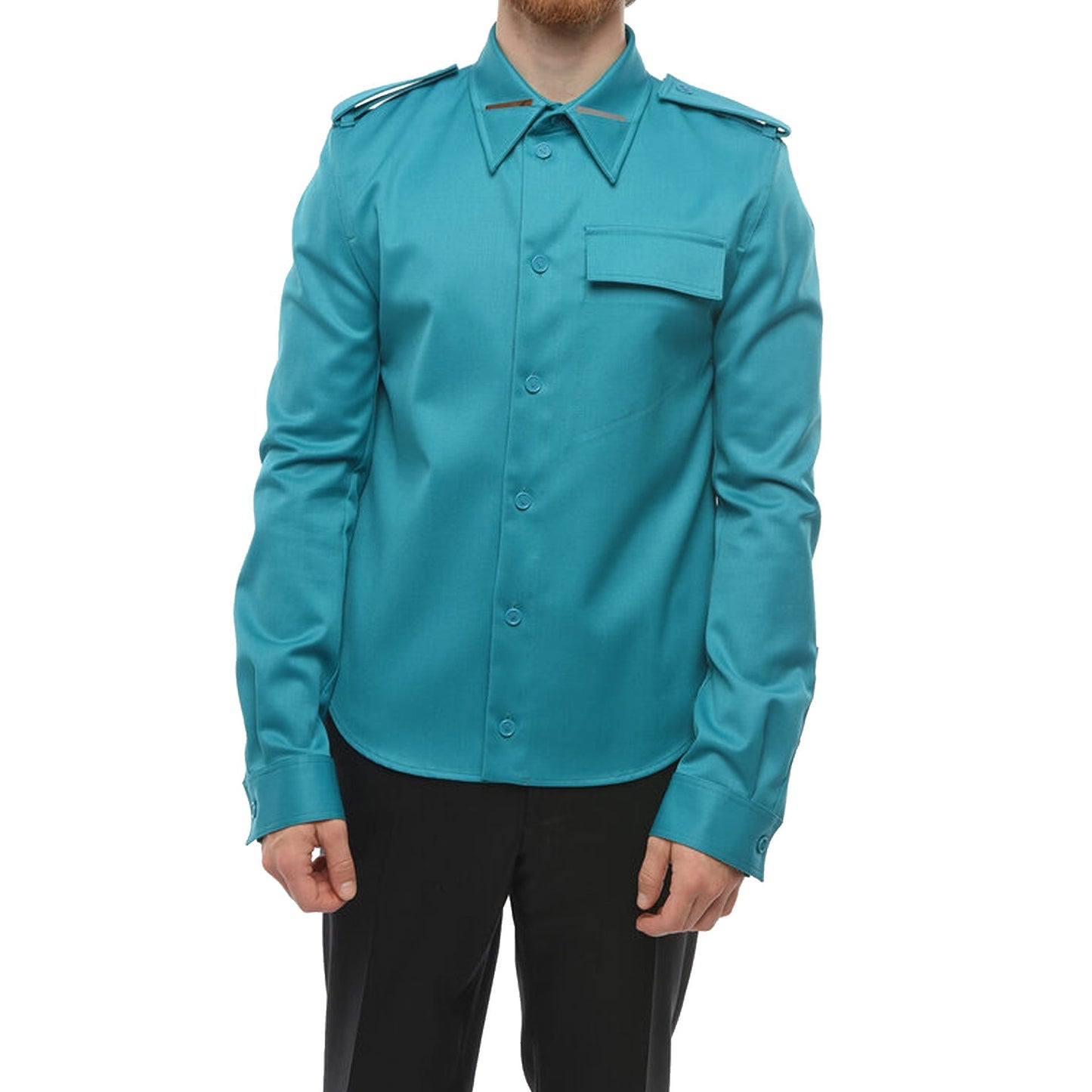 Bottega Veneta Grain De Poudre Wool Shirt Men