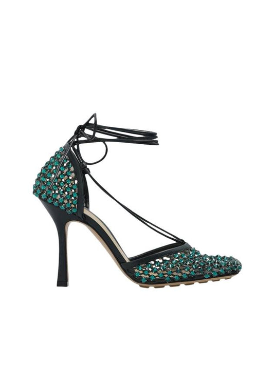 Bottega Veneta embellished stretch sandal heels