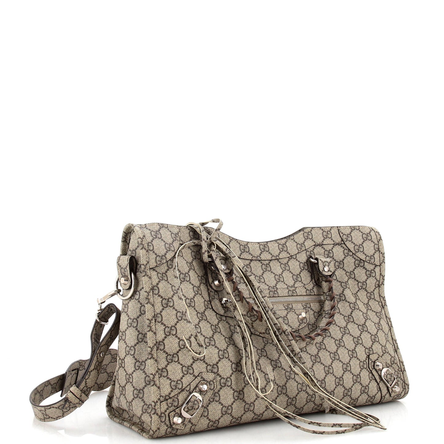 x Balenciaga The Hacker Project Neo Classic City Bag GG Coated Canvas Medium