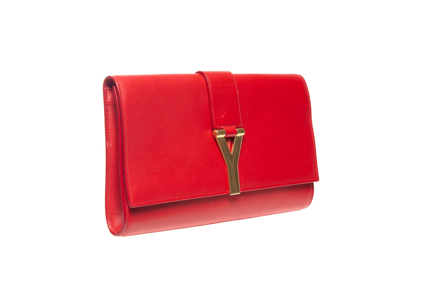 Saint Laurent Red Gold Clutch