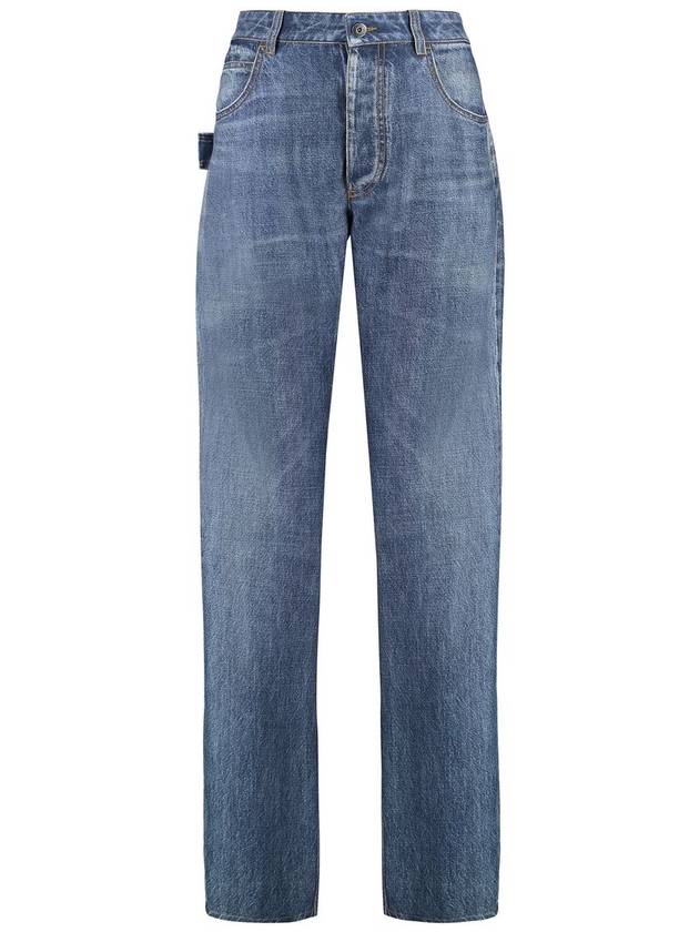 Bottega Veneta Straight Denim Jeans Blue