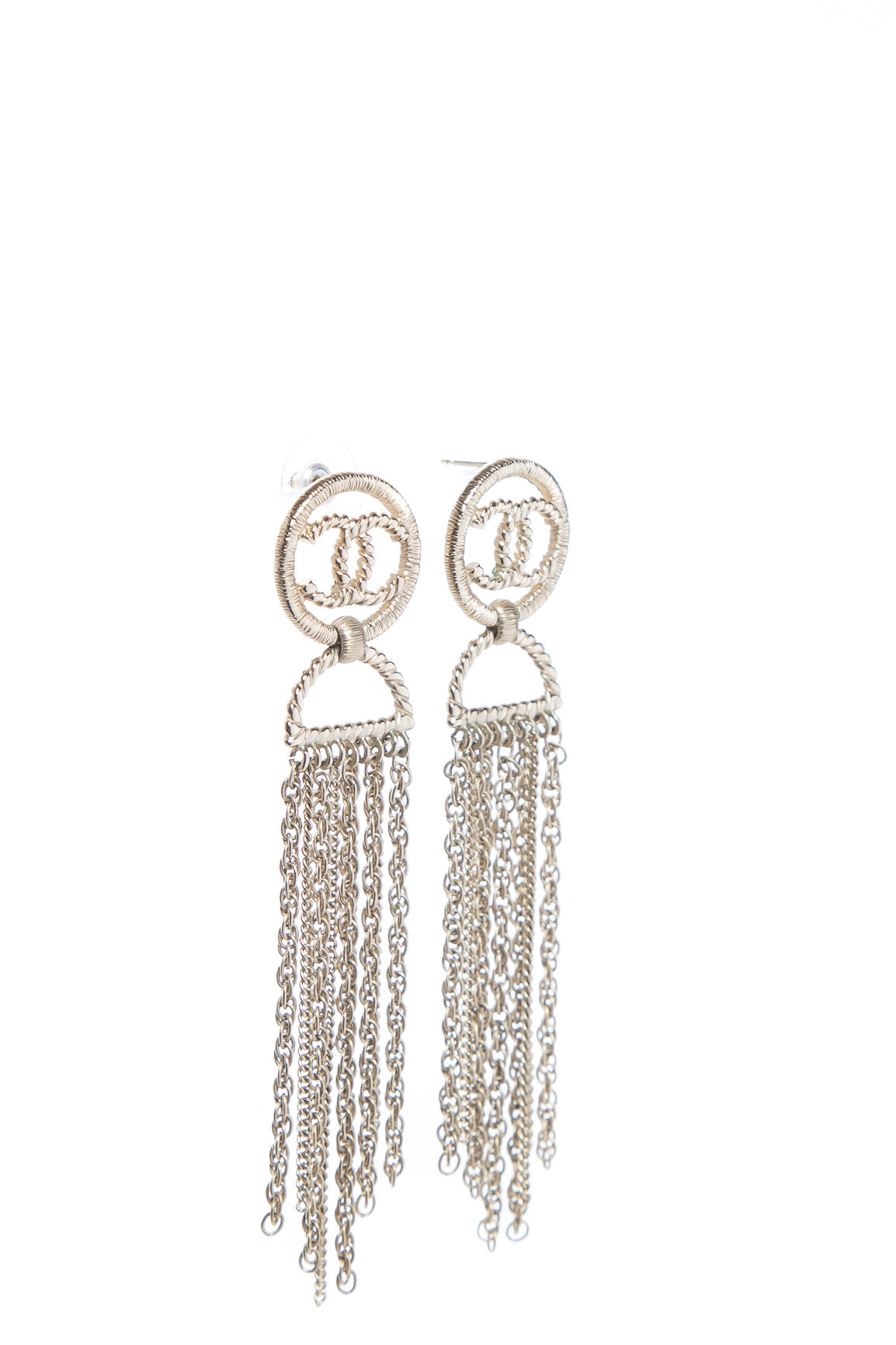 Chanel 2016 Gold CC Chain Drop Earrings