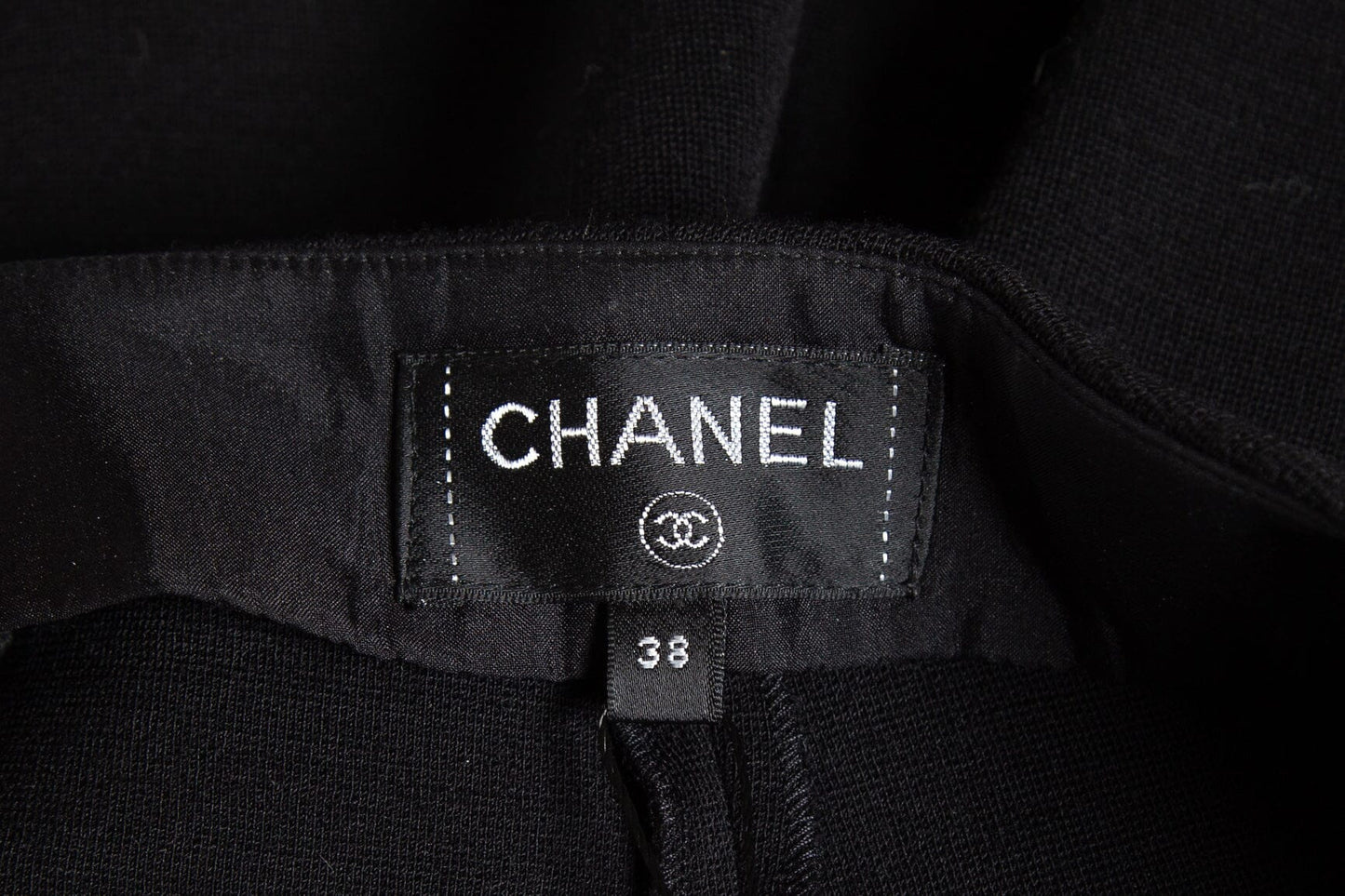 Chanel Black Knit Leggings SZ 38