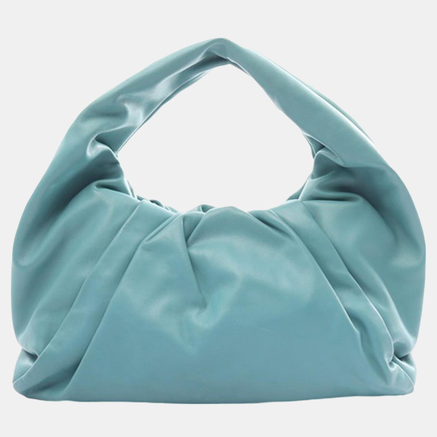 Bottega Veneta Blue Leather Small The Shoulder Pouch Bag