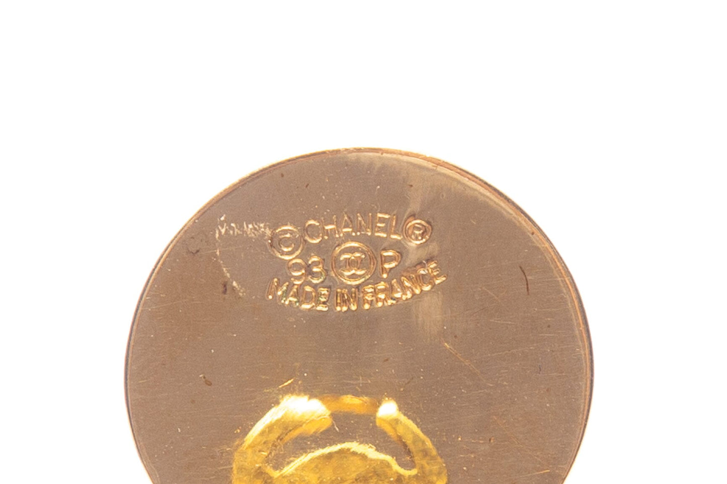 Chanel Vintage 1993 Spring 31 Gold Rue Cambon Purse Drop Clip-On Earrings