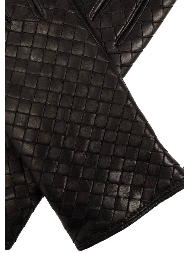 Bottega Veneta Women's Intrecciato Leather Gloves Brown