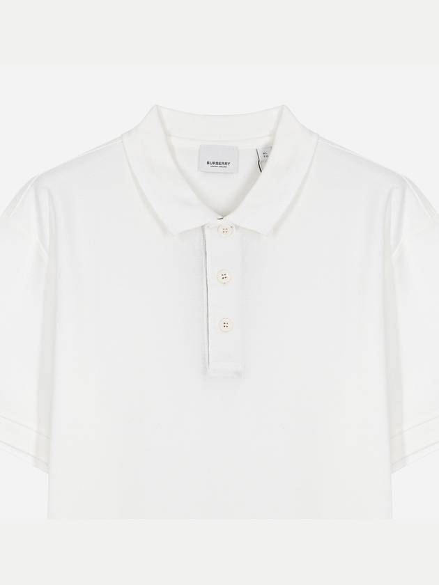 Burberry Monogram Motif Polo Shirt White
