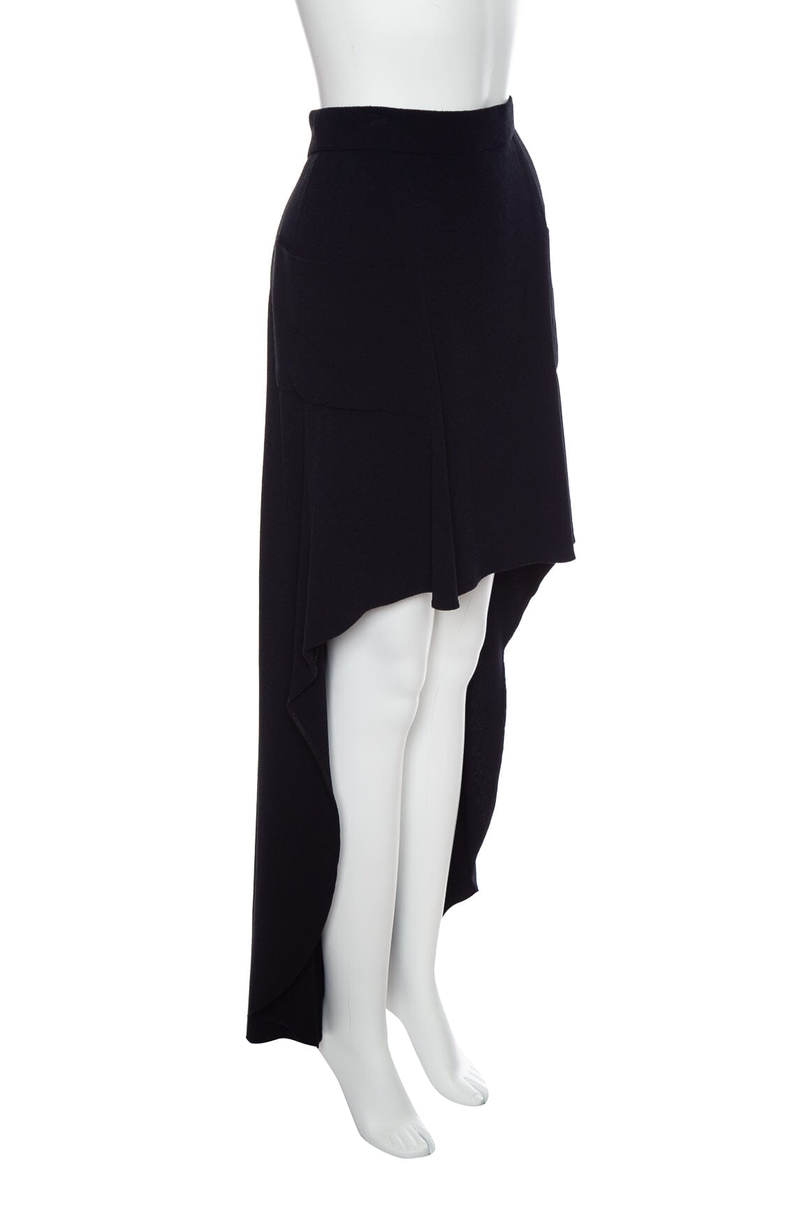 Chanel Black High Low Skirt SZ 36