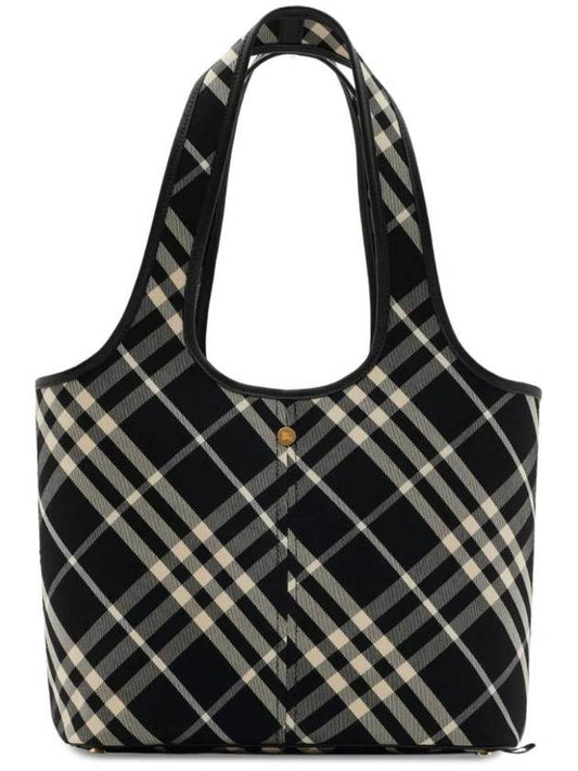 Burberry Check Small Tote Bag Black