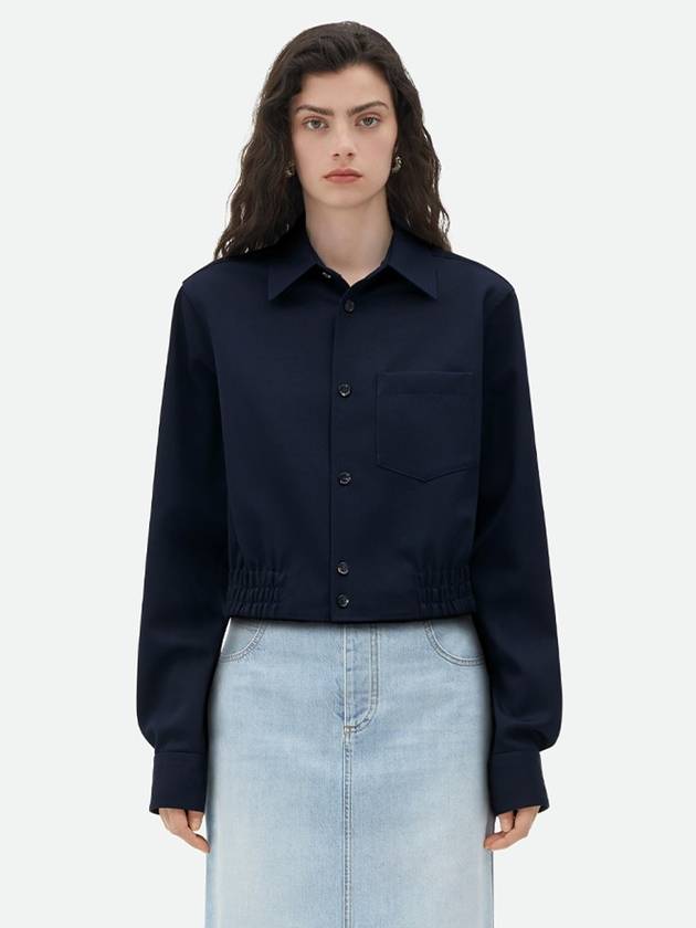 Bottega Veneta Wool Shirt 751397VKIS0 4121 NAVY B0170461917
