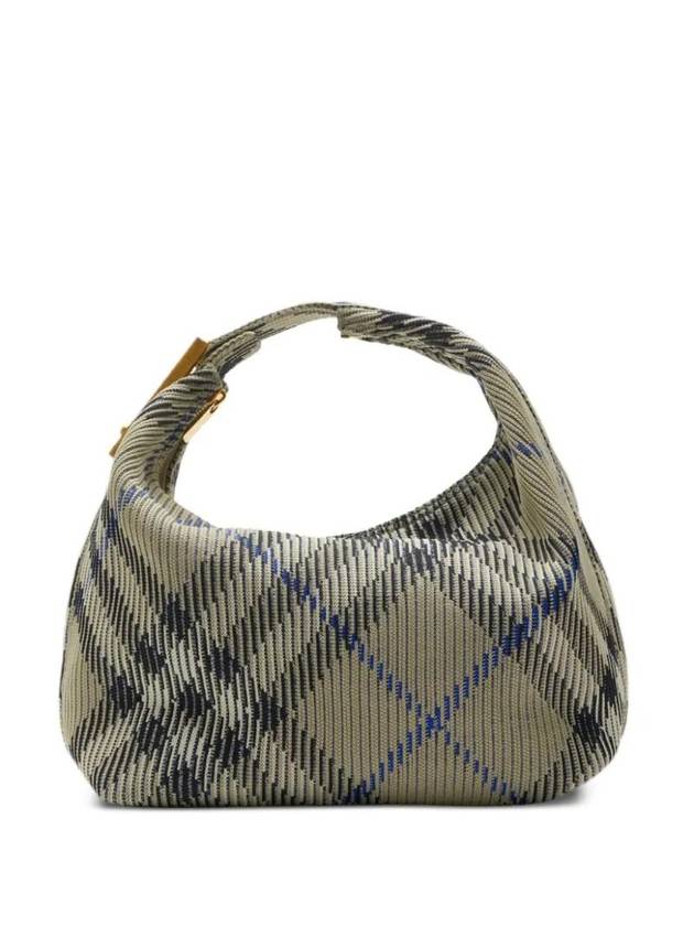 Burberry Peg Duffel Check Medium Tote Bag Lichen