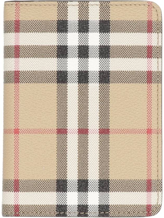 Burberry Vintage Check Passport Wallet Beige